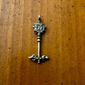 Real Sterling Silver Key Pendant